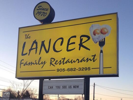 The Lancer Family Restaurant Outdoor Sign